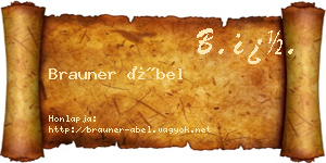 Brauner Ábel névjegykártya