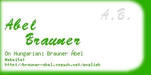 abel brauner business card